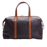 6 of 9:tusk-9920-pebblegrain-leather-everyday-duffel-chocolate-back