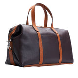 5 of 9:tusk-9920-pebblegrain-leather-everyday-duffel-chocolate-side