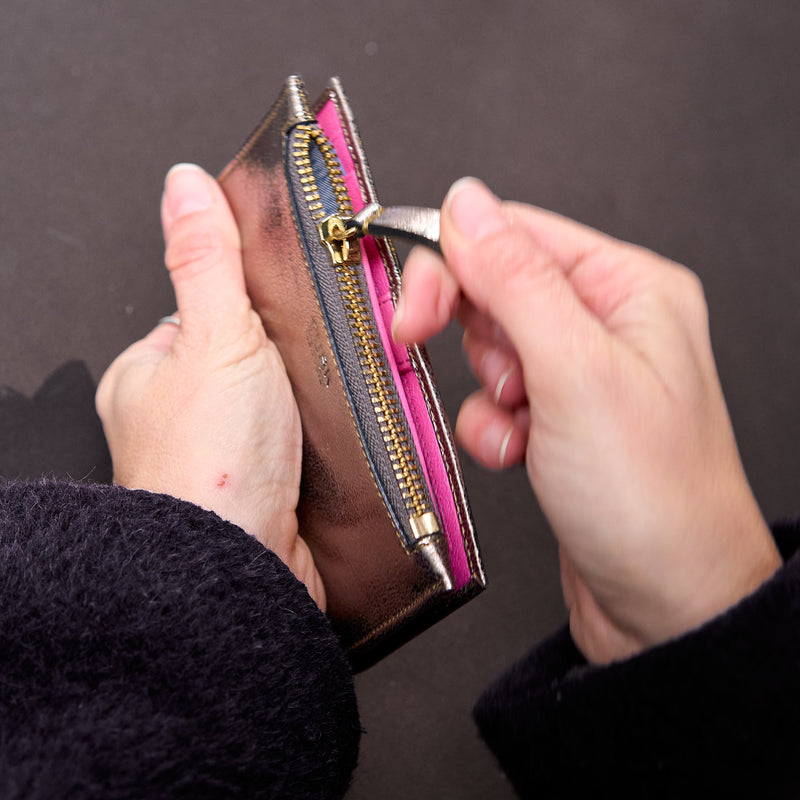 JEN SLIM CARD CASE W/ZIP COIN POCKET