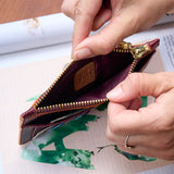 5 of 6:MATERA LARGE TOP ZIP CARD CASE