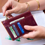 3 of 6:MATERA LARGE TOP ZIP CARD CASE