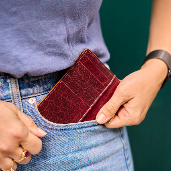 MATERA LARGE TOP ZIP CARD CASE