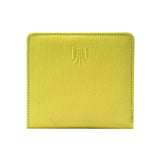 9 of 9:Yellow wallet with a brand logo on a white background