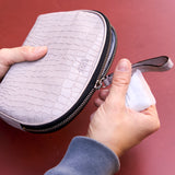3 of 17:JEN CLAM SHAPE COSMETIC CASE