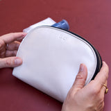 8 of 17:JEN CLAM SHAPE COSMETIC CASE