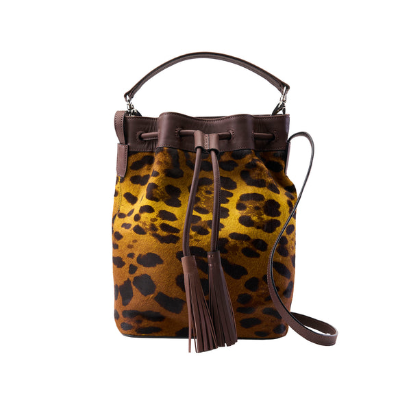 KIRSO HAIRCALF BUCKET BAG