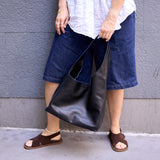 7 of 15:LUIGI DEEDEE SLOUCHY LEATHER HOBO