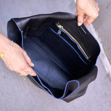 8 of 15:LUIGI DEEDEE SLOUCHY LEATHER HOBO