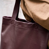 5 of 6:tusk-9940-pebblegrain-leather-tote-bag-espresso-model-02- ESPRESSO