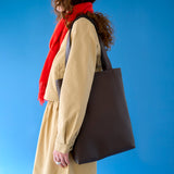 2 of 6:tusk-9940-pebblegrain-leather-tote-bag-espresso-model-03 - ESPRESSO