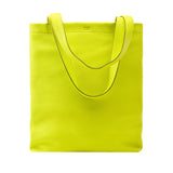 1 of 6:tusk-9940-pebblegrain-leather-tote-bag-lime-front- LIME