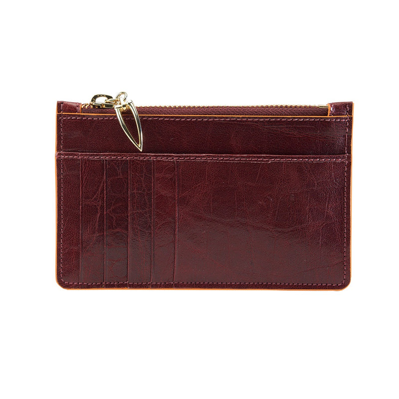 MATERA LARGE TOP ZIP CARD CASE